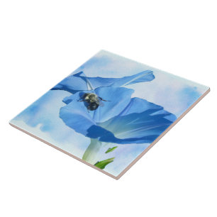 Blaue Winde und Hummel Fliese
