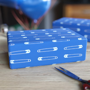 Blaue Windelklammer Junge Baby Shower Geschenkpapi Geschenkpapier