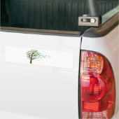 Blaue windige Baum-Eule Autoaufkleber (Auf Lkw)