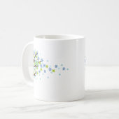 Blaue windige Baum-Eule Kaffeetasse (Vorderseite Links)