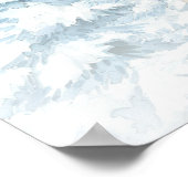 Blaue Winter-Eisführer-Wasserfarben-Willkommenssch Poster (Ecke)