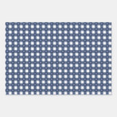 Blaue Winter-Karree-Assortment Geschenkpapier Set (Vorderseite 3)