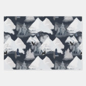 Blaue Winter Landschaft Wrapping Papier Blätter (Vorderseite 3)