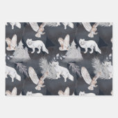 Blaue Winter Landschaft Wrapping Papier Blätter (Vorderseite 2)