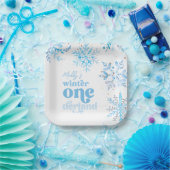 Blaue Winter-Onederland-Partyplatten Pappteller (Party)