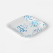 Blaue Winter-Onederland-Partyplatten Pappteller (Gewinkelt)