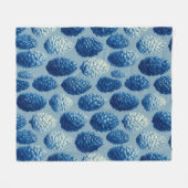 Blaue Winter Pine Cone Muster Fleecedecke (Vorderseite (Horizontal))