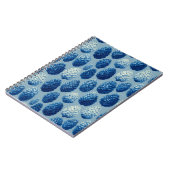 Blaue Winter Pine Cone Muster Notizblock (Linke Seite)