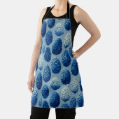 Blaue Winter Pine Cone Muster Schürze (InSitu)