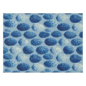 Blaue Winter Pine Cone Muster Tischdecke (Vorderseite (Horizontal))