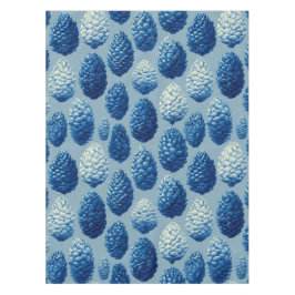 Blaue Winter Pine Cone Muster Tischdecke
