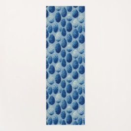 Blaue Winter Pine Cone Muster Yogamatte