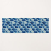 Blaue Winter Pine Cone Muster Yogamatte (Vorderseite (Horizontal))