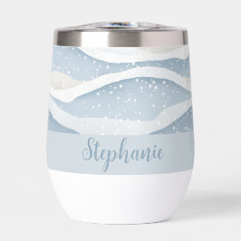 Blaue Winter-Schneefall-Welle Personalisiertes Mus
