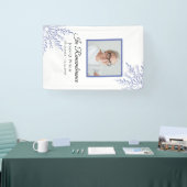 Blaue Winter-Schneeflocken Feier der Lebensbeerdig Banner (Messe)