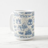 Blaue Winter-Toile-Chinoiserie Kaffeetasse (Vorderseite Links)