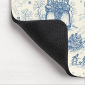 Blaue Winter-Toile-Chinoiserie Mousepad (Ecke)