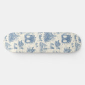 Blaue Winter-Toile-Chinoiserie Skateboard (Horizontal)
