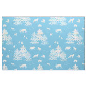 Blaue Winter-Waldtiere Hirschbär Stoff (Fat Quarter (45,7 x 55,9 cm))