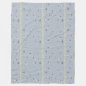 Blaue Winter-Weihnachtsvögel auf Baumzweig Fleecedecke (Vorderseite)