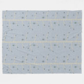 Blaue Winter-Weihnachtsvögel auf Baumzweig Fleecedecke (Vorderseite (Horizontal))