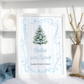 Blaue Winterbabys sind süß, nimm eine Belohnung Poster