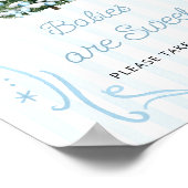 Blaue Winterbabys sind süß, nimm eine Belohnung Poster (Ecke)