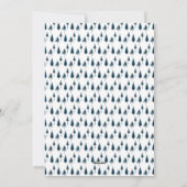 Blaue Winterbäume Feiertagskarte (Rückseite)