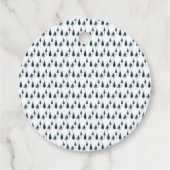Blaue Winterbäume Geschenkanhänger (Rückseite)