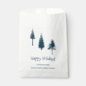 Blaue Winterbäume Geschenktütchen (Vorderseite)