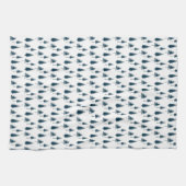 Blaue Winterbäume Geschirrtuch (Horizontal)