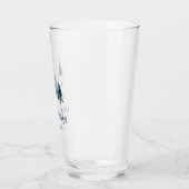 Blaue Winterbäume Glas (Links)