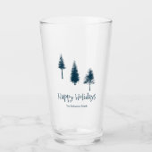 Blaue Winterbäume Glas (Vorderseite)