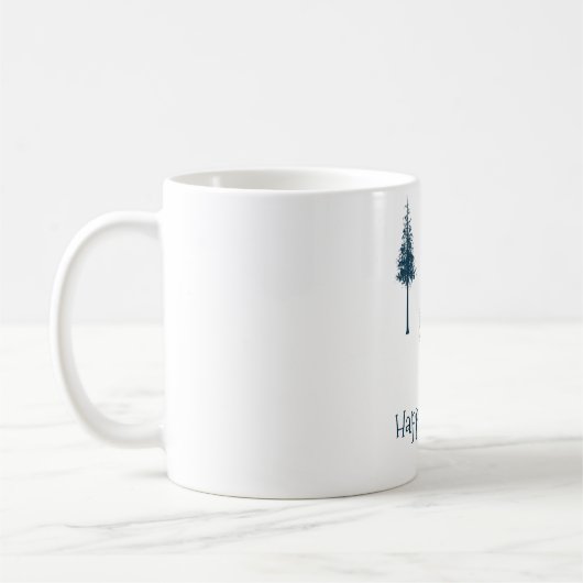 Blaue Winterbäume Kaffeetasse (Links)