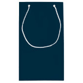 Blaue Winterbäume Kleine Geschenktüte (Rückseite)
