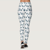 Blaue Winterbäume Leggings (Rückseite)