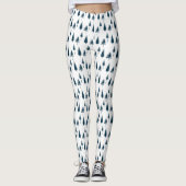 Blaue Winterbäume Leggings (Vorderseite)