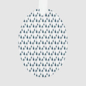 Blaue Winterbäume Ornament (Rückseite)