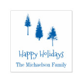 Blaue Winterbäume Permastempel (Design)