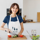 Blaue Winterbäume Schürze