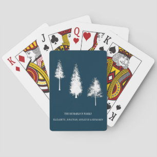 Blaue Winterbäume Spielkarten