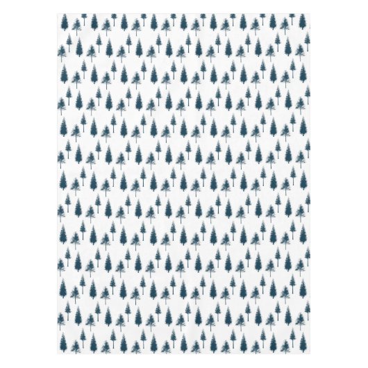 Blaue Winterbäume Tischdecke (Vorderseite)