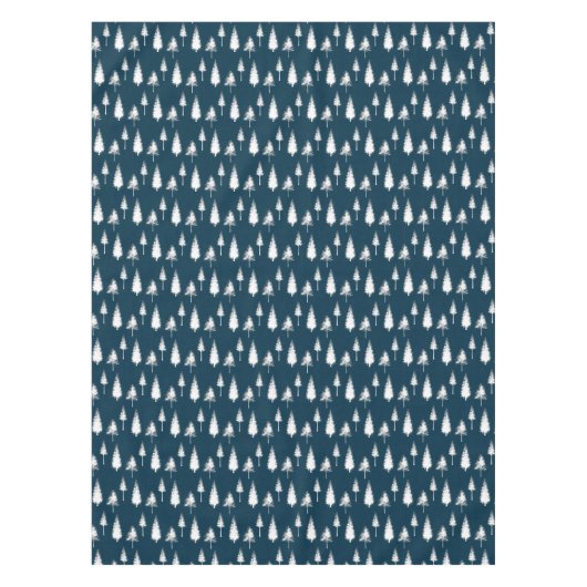 Blaue Winterbäume Tischdecke (Vorderseite)