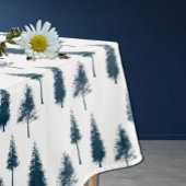 Blaue Winterbäume Tischdecke