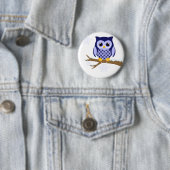 Blaue Wintereule Button (Beispiel)