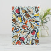 Blaue Wintergartenvögel Feiertagskarte (Stehend Vorderseite)
