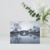 Blaue Winterkanallandschaft Postkarte (Stehend Vorderseite)