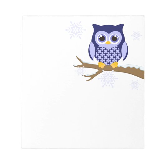 Blaue Winterkeule Notizblock (Vorderseite)