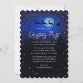 Blaue Winterlandschaft Weihnachtsfest Party Einladung (Vorderseite)