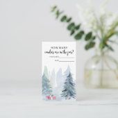 Blaue Winterräte wie viele Bonbons Begleitkarte (Stehend Vorderseite)